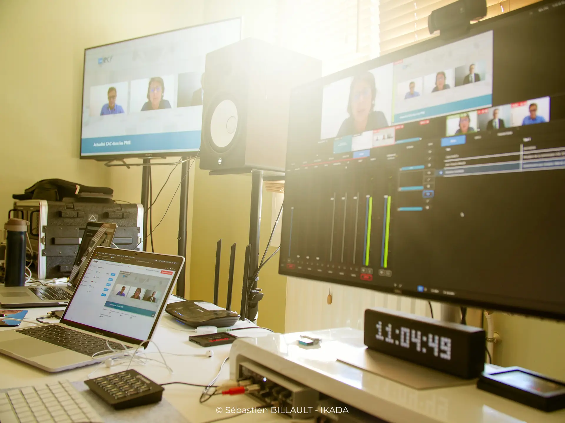 webinaire professionnel avec diffusion en direct Zoom Teams