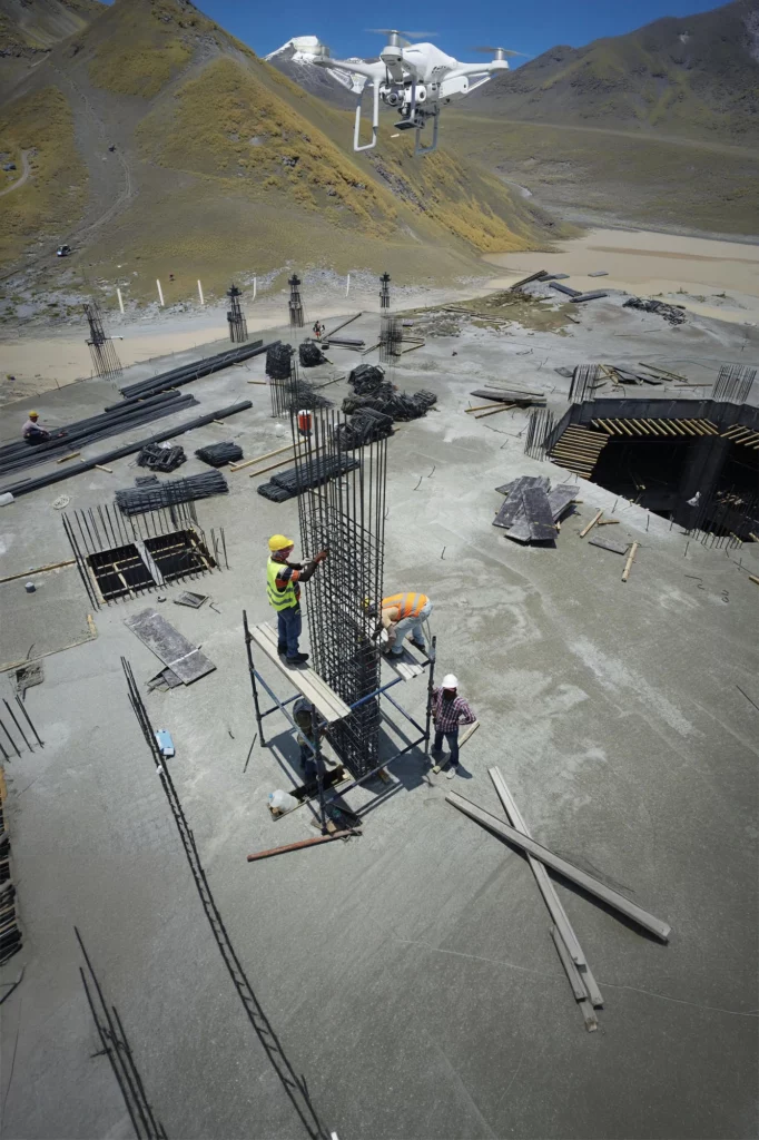 images drone chantier en cours de construction