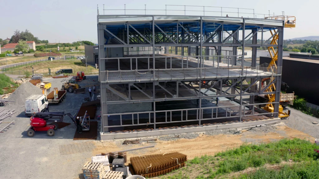 suivi de chantier vidéo Lyon captation drone et sol, timelapse longue durée